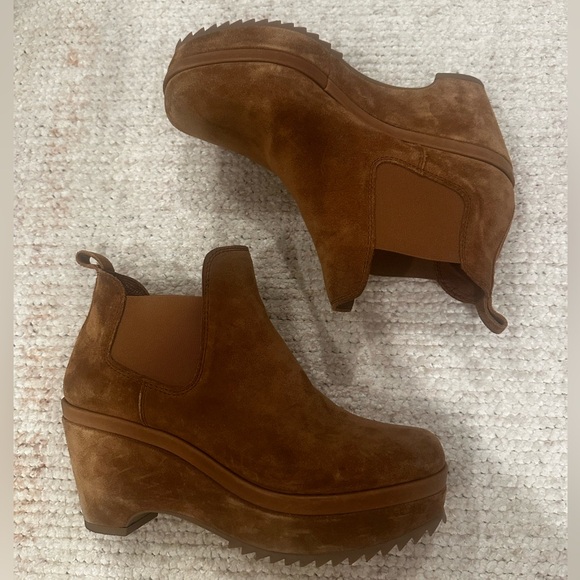 Pedro Garcia Fang Wedge Bootie in camel - Picture 4 of 7
